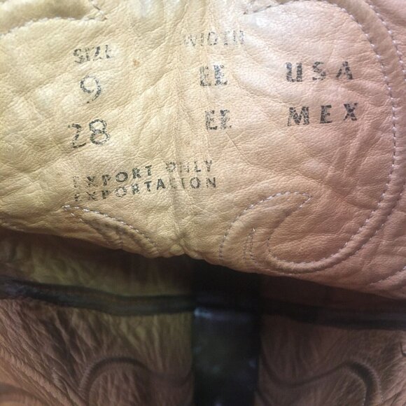 Los Altos Vintage Caiman Tail Western Cowboy Boots Mens 9 EE - Picture 3 of 12